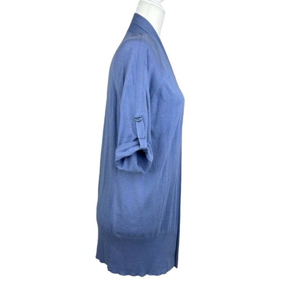 Talbots Women’s NWT Blue Y2K Mid-Length Open Front Cardigan Sweater Small/C37 - Picture 2 of 10
